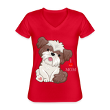 I Love Mom, Dog Mama Shirt, Dog Lover Shirt, Cute Dog Shirt, Funny Dog Shirt, Pet Lover Shirt, Dog Mom Shirt, Gift For Her - red