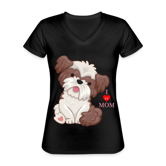 I Love Mom, Dog Mama Shirt, Dog Lover Shirt, Cute Dog Shirt, Funny Dog Shirt, Pet Lover Shirt, Dog Mom Shirt, Gift For Her - black