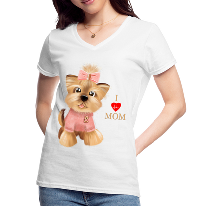 I Love Mom Shirt, Dog Lover Shirt, Dog Mama Shirt, Cute Dog Shirt, Tattoo Dog Shirt, Funny Dog Shirt, Pet Lover Shirt, Dog Mom Shirt, Gift For Her - white
