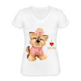 I Love Mom Shirt, Dog Lover Shirt, Dog Mama Shirt, Cute Dog Shirt, Tattoo Dog Shirt, Funny Dog Shirt, Pet Lover Shirt, Dog Mom Shirt, Gift For Her - white