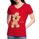 I Love Mom Shirt, Dog Lover Shirt, Dog Mama Shirt, Cute Dog Shirt, Tattoo Dog Shirt, Funny Dog Shirt, Pet Lover Shirt, Dog Mom Shirt, Gift For Her - red