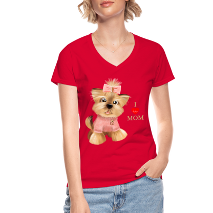 I Love Mom Shirt, Dog Lover Shirt, Dog Mama Shirt, Cute Dog Shirt, Tattoo Dog Shirt, Funny Dog Shirt, Pet Lover Shirt, Dog Mom Shirt, Gift For Her - red