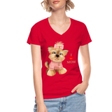 I Love Mom Shirt, Dog Lover Shirt, Dog Mama Shirt, Cute Dog Shirt, Tattoo Dog Shirt, Funny Dog Shirt, Pet Lover Shirt, Dog Mom Shirt, Gift For Her - red