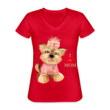 I Love Mom Shirt, Dog Lover Shirt, Dog Mama Shirt, Cute Dog Shirt, Tattoo Dog Shirt, Funny Dog Shirt, Pet Lover Shirt, Dog Mom Shirt, Gift For Her - red