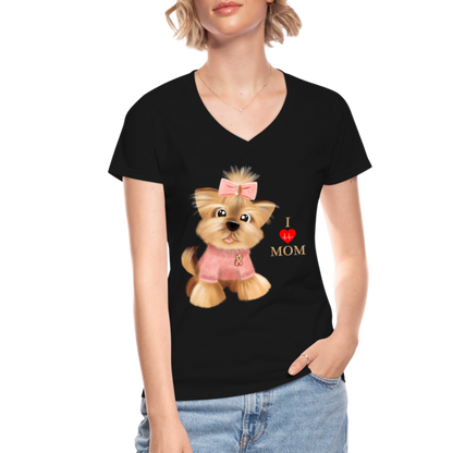 I Love Mom Shirt, Dog Lover Shirt, Dog Mama Shirt, Cute Dog Shirt, Tattoo Dog Shirt, Funny Dog Shirt, Pet Lover Shirt, Dog Mom Shirt, Gift For Her - black