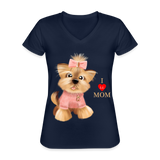 I Love Mom Shirt, Dog Lover Shirt, Dog Mama Shirt, Cute Dog Shirt, Tattoo Dog Shirt, Funny Dog Shirt, Pet Lover Shirt, Dog Mom Shirt, Gift For Her - navy