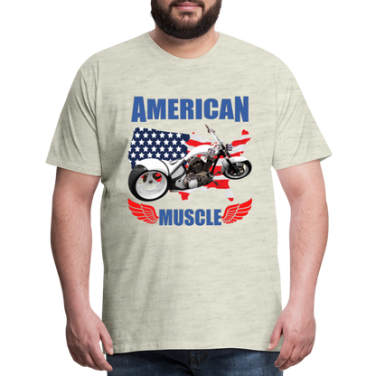American Muscle Shirt, Motorcycle Shirt, Biker Shirt, Motorcycle Gift, Motorcycle Tshirt, Motorcycle Shirts, Motorcycle T Shirt, Biker Shirts - heather oatmeal