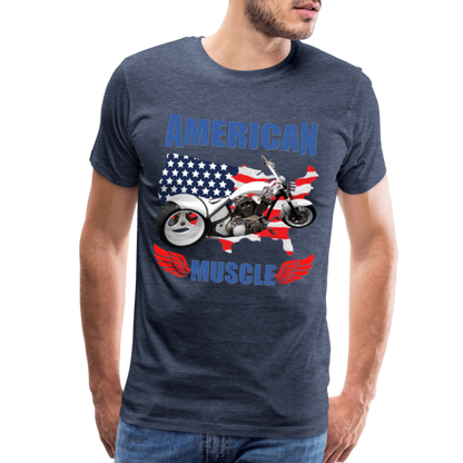American Muscle Shirt, Motorcycle Shirt, Biker Shirt, Motorcycle Gift, Motorcycle Tshirt, Motorcycle Shirts, Motorcycle T Shirt, Biker Shirts - heather blue