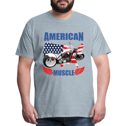 American Muscle Shirt, Motorcycle Shirt, Biker Shirt, Motorcycle Gift, Motorcycle Tshirt, Motorcycle Shirts, Motorcycle T Shirt, Biker Shirts - heather ice blue
