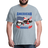 American Muscle Shirt, Motorcycle Shirt, Biker Shirt, Motorcycle Gift, Motorcycle Tshirt, Motorcycle Shirts, Motorcycle T Shirt, Biker Shirts - heather ice blue