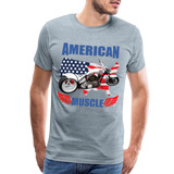 American Muscle Shirt, Motorcycle Shirt, Biker Shirt, Motorcycle Gift, Motorcycle Tshirt, Motorcycle Shirts, Motorcycle T Shirt, Biker Shirts - heather ice blue