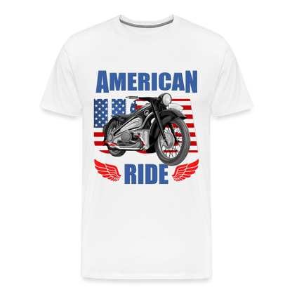 American Ride Shirt, Motorcycle Shirt, Biker Shirt, Motorcycle Gift, Motorcycle Tshirt, Motorcycle Shirts, Motorcycle T Shirt, Biker Shirts - white