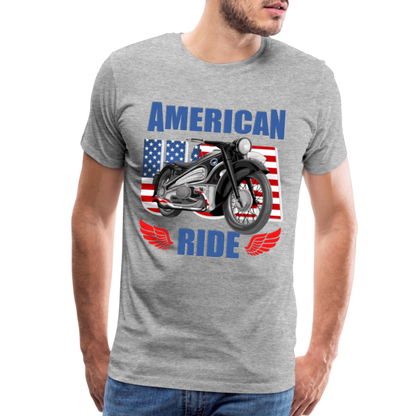 American Ride Shirt, Motorcycle Shirt, Biker Shirt, Motorcycle Gift, Motorcycle Tshirt, Motorcycle Shirts, Motorcycle T Shirt, Biker Shirts - heather gray