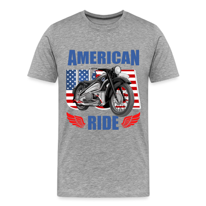 American Ride Shirt, Motorcycle Shirt, Biker Shirt, Motorcycle Gift, Motorcycle Tshirt, Motorcycle Shirts, Motorcycle T Shirt, Biker Shirts - heather gray