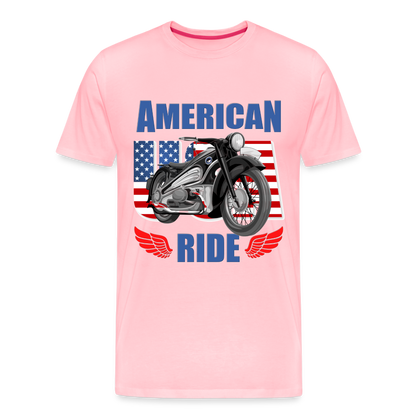 American Ride Shirt, Motorcycle Shirt, Biker Shirt, Motorcycle Gift, Motorcycle Tshirt, Motorcycle Shirts, Motorcycle T Shirt, Biker Shirts - pink