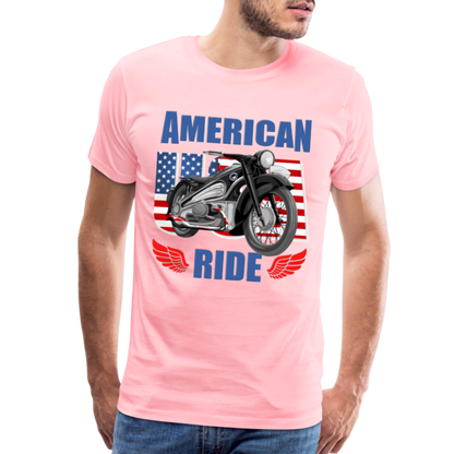 American Ride Shirt, Motorcycle Shirt, Biker Shirt, Motorcycle Gift, Motorcycle Tshirt, Motorcycle Shirts, Motorcycle T Shirt, Biker Shirts - pink