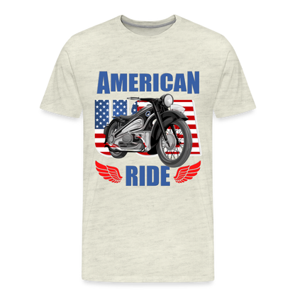 American Ride Shirt, Motorcycle Shirt, Biker Shirt, Motorcycle Gift, Motorcycle Tshirt, Motorcycle Shirts, Motorcycle T Shirt, Biker Shirts - heather oatmeal