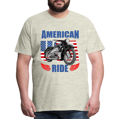 American Ride Shirt, Motorcycle Shirt, Biker Shirt, Motorcycle Gift, Motorcycle Tshirt, Motorcycle Shirts, Motorcycle T Shirt, Biker Shirts - heather oatmeal