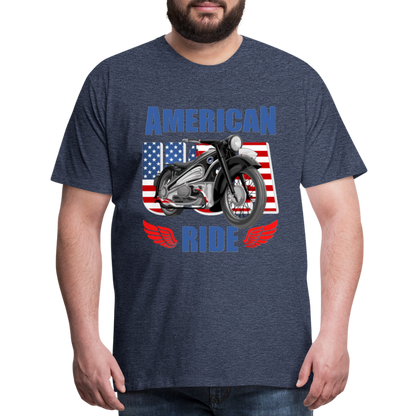 American Ride Shirt, Motorcycle Shirt, Biker Shirt, Motorcycle Gift, Motorcycle Tshirt, Motorcycle Shirts, Motorcycle T Shirt, Biker Shirts - heather blue