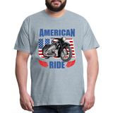 American Ride Shirt, Motorcycle Shirt, Biker Shirt, Motorcycle Gift, Motorcycle Tshirt, Motorcycle Shirts, Motorcycle T Shirt, Biker Shirts - heather ice blue