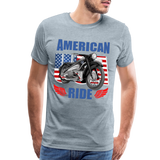 American Ride Shirt, Motorcycle Shirt, Biker Shirt, Motorcycle Gift, Motorcycle Tshirt, Motorcycle Shirts, Motorcycle T Shirt, Biker Shirts - heather ice blue