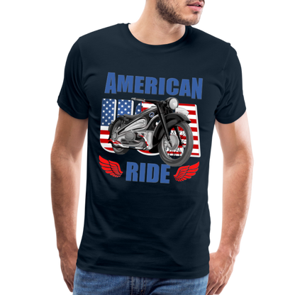 American Ride Shirt, Motorcycle Shirt, Biker Shirt, Motorcycle Gift, Motorcycle Tshirt, Motorcycle Shirts, Motorcycle T Shirt, Biker Shirts - deep navy
