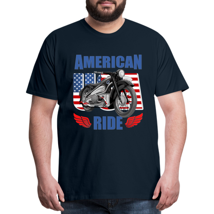 American Ride Shirt, Motorcycle Shirt, Biker Shirt, Motorcycle Gift, Motorcycle Tshirt, Motorcycle Shirts, Motorcycle T Shirt, Biker Shirts - deep navy