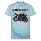 Motorcycle Gift, Motorcycle Shirt, Biker Shirt, Speed Demon Shirt, Motorcycle Tshirt, Motorcycle T Shirt, Racing Shirt, Sports Bike Shirt, Unisex Tie Dye T-Shirt - blue lagoon