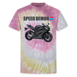 Motorcycle Gift, Motorcycle Shirt, Biker Shirt, Speed Demon Shirt, Motorcycle Tshirt, Motorcycle T Shirt, Racing Shirt, Sports Bike Shirt, Unisex Tie Dye T-Shirt - Desert Rose