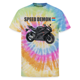 Motorcycle Gift, Motorcycle Shirt, Biker Shirt, Speed Demon Shirt, Motorcycle Tshirt, Motorcycle T Shirt, Racing Shirt, Sports Bike Shirt, Unisex Tie Dye T-Shirt - rainbow