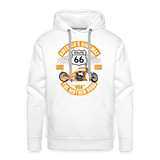 Route 66 Hoodie, Americas Road, Fathers Day Gift, Mother Road, Route 66 Hoodie, Road Trip Hoodie, Route 66 Usa Motorcycle Biker Souvenir Men’s Premium Hoodie - white