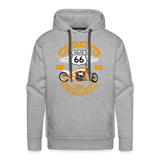 Route 66 Hoodie, Americas Road, Fathers Day Gift, Mother Road, Route 66 Hoodie, Road Trip Hoodie, Route 66 Usa Motorcycle Biker Souvenir Men’s Premium Hoodie - heather grey