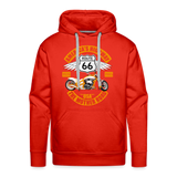 Route 66 Hoodie, Americas Road, Fathers Day Gift, Mother Road, Route 66 Hoodie, Road Trip Hoodie, Route 66 Usa Motorcycle Biker Souvenir Men’s Premium Hoodie - red