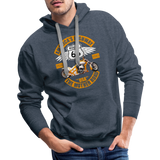 Route 66 Hoodie, Americas Road, Fathers Day Gift, Mother Road, Route 66 Hoodie, Road Trip Hoodie, Route 66 Usa Motorcycle Biker Souvenir Men’s Premium Hoodie - heather denim