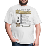 Mechanic Gift, Mechanic Shirt, You Might Be A Mechanic, Diesel Mechanic, Gift For Mechanic, Car Mechanic, Car Guy Shirt, Funny Dad Shirt - white