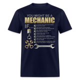 Mechanic Gift, Mechanic Shirt, You Might Be A Mechanic, Diesel Mechanic, Gift For Mechanic, Car Mechanic, Car Guy Shirt, Funny Dad Shirt - navy