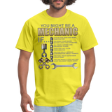 Mechanic Gift, Mechanic Shirt, You Might Be A Mechanic, Diesel Mechanic, Gift For Mechanic, Car Mechanic, Car Guy Shirt, Funny Dad Shirt - yellow