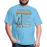 Mechanic Gift, Mechanic Shirt, You Might Be A Mechanic, Diesel Mechanic, Gift For Mechanic, Car Mechanic, Car Guy Shirt, Funny Dad Shirt - aquatic blue