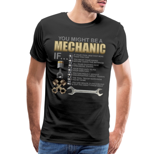 Mechanic Gift, Mechanic Shirt, You Might Be A Mechanic, Diesel Mechanic, Gift For Mechanic, Car Mechanic, Car Guy Shirt, Funny Dad Shirt - black