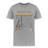 Mechanic Gift, Mechanic Shirt, You Might Be A Mechanic, Diesel Mechanic, Gift For Mechanic, Car Mechanic, Car Guy Shirt, Funny Dad Shirt - heather gray