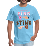 Adult Humor Shirt, The shocker symbol t-shirt. Inappropriate adult sexual humor. 2 in the pink 1 in the stink butt play anal joke, Two, One - aquatic blue