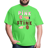 Adult Humor Shirt, The shocker symbol t-shirt. Inappropriate adult sexual humor. 2 in the pink 1 in the stink butt play anal joke, Two, One - kiwi