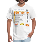 Construction Gift, Construction Crew, Construction Worker, You Might Be A, Construction Party, Construction Manager, Engineering Shirt, Dump Truck Shirt, Construction Theme, Funny Dad Shirt, Fathers Day Shirt - white