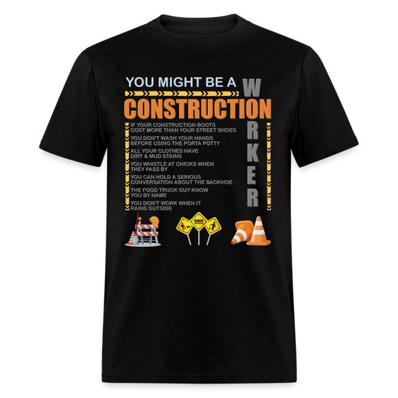 Construction Gift, Construction Crew, Construction Worker, You Might Be A, Construction Party, Construction Manager, Engineering Shirt, Dump Truck Shirt, Construction Theme, Funny Dad Shirt, Fathers Day Shirt - black