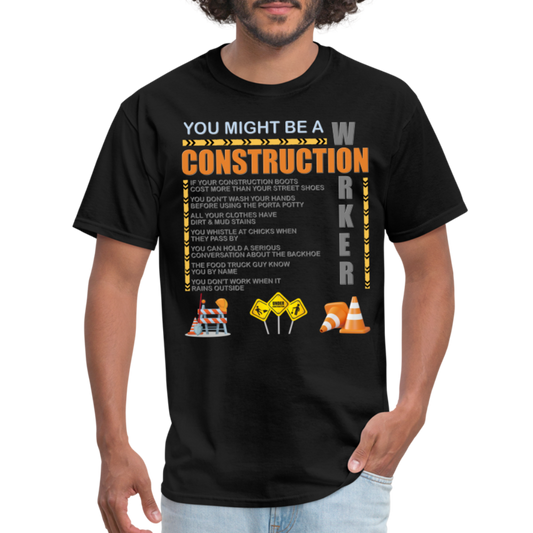 Construction Gift, Construction Crew, Construction Worker, You Might Be A, Construction Party, Construction Manager, Engineering Shirt, Dump Truck Shirt, Construction Theme, Funny Dad Shirt, Fathers Day Shirt - black
