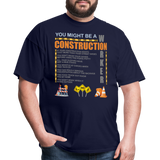 Construction Gift, Construction Crew, Construction Worker, You Might Be A, Construction Party, Construction Manager, Engineering Shirt, Dump Truck Shirt, Construction Theme, Funny Dad Shirt, Fathers Day Shirt - navy