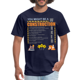 Construction Gift, Construction Crew, Construction Worker, You Might Be A, Construction Party, Construction Manager, Engineering Shirt, Dump Truck Shirt, Construction Theme, Funny Dad Shirt, Fathers Day Shirt - navy