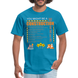 Construction Gift, Construction Crew, Construction Worker, You Might Be A, Construction Party, Construction Manager, Engineering Shirt, Dump Truck Shirt, Construction Theme, Funny Dad Shirt, Fathers Day Shirt - turquoise