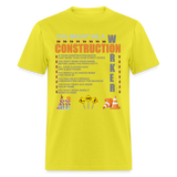 Construction Gift, Construction Crew, Construction Worker, You Might Be A, Construction Party, Construction Manager, Engineering Shirt, Dump Truck Shirt, Construction Theme, Funny Dad Shirt, Fathers Day Shirt - yellow