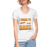 I Wake To Bake, Baking Baking Shirt, Baking Gifts, Funny Baker Shirt, Cookie Shirt, Baking Lover, Baker Baking T-Shirt - white